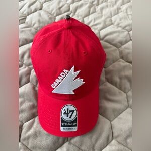 Hockey Canada ’47 Brand 1976 Red Clean Up Adjustable Hat